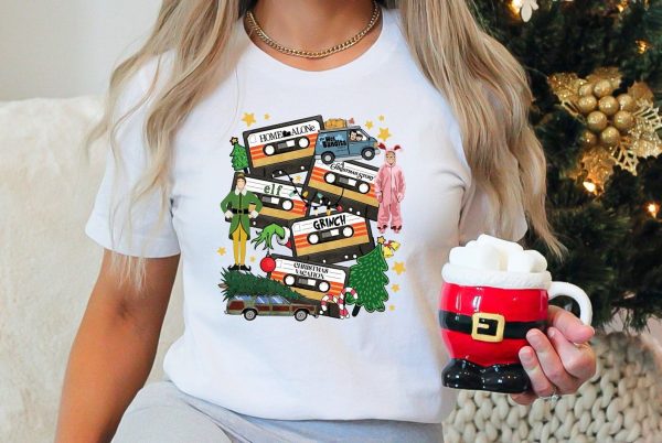 Christmas Movie Classics Shirt, Christmas Movies Shirt, Christmas Movie Tapes Shirt, Christmas Cassette Tapes Shirt, A Christmas Story Tee