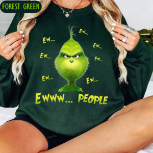 Ew people Grinch Christmas Sweatshirt, Grinchmas Shirts, Christmas Gift, Holiday Outfit, Christmas Movies T-Shirt, Merry Christmas Shirt, Gift for Her