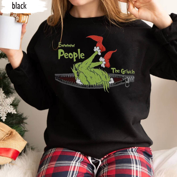 Ew people Grinch Christmas Sweatshirt, Grinchmas Shirts, Christmas Gift, Holiday Outfit, Christmas Movies T-Shirt, Merry Christmas Shirt, Gift for Her