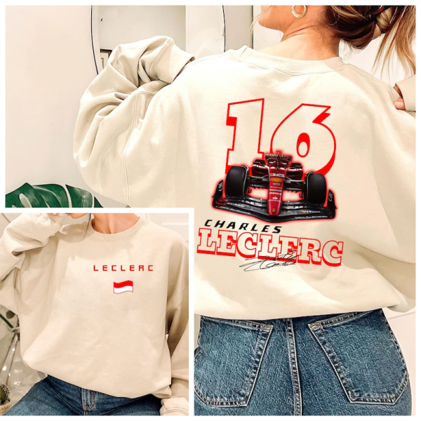 Charles Leclerc Formula One Sweatshirt, F1 Shirt, F1 Two Sides Shirt, Charles Leclerc Shirt, Charles Leclerc F1 Shirt, Charles Leclerc 16