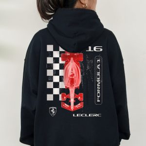 Charles Leclerc Grunge Heavy Blend Sweatshirt Ferrari | Charles Leclerc Ferrari hoodie | Ferrari Formula 1 Long Sleeve Pullover | Ferrari F1