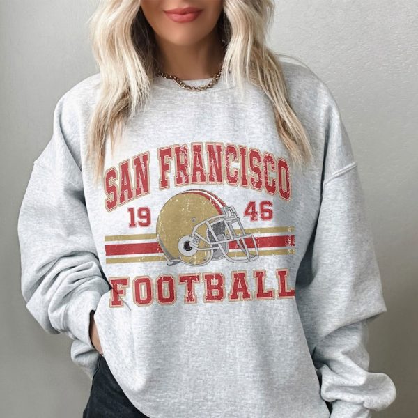 Vintage San Francisco Football Sweatshirt, San Francisco Football Crewneck Sweatshirt, Football T-Shirt, Football Fan Gifts, Game Day Shirt