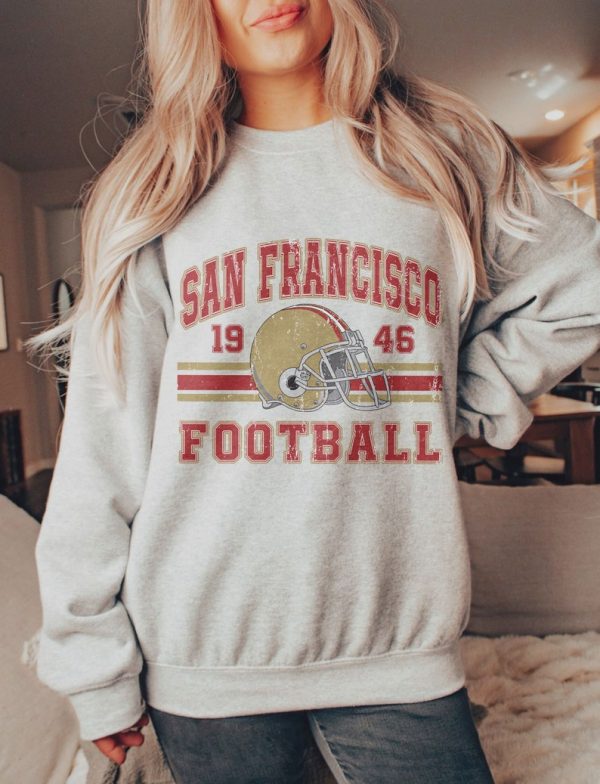 Vintage San Francisco Football Sweatshirt, San Francisco Football Crewneck Sweatshirt, Football T-Shirt, Football Fan Gifts, Game Day Shirt