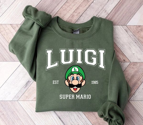 Super Mario Character Sweatshirt, Mario Luigi Yoshi Peach Bowser Toad Koopa Hoodie, Super Mario Bros Shirt, Mario Matching Shirt