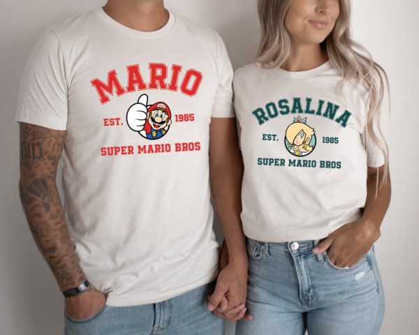 Super Mario Character Sweatshirt, Mario Luigi Yoshi Peach Bowser Toad Koopa Hoodie, Super Mario Bros Shirt, Mario Matching Shirt