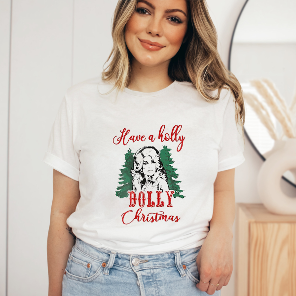 Vintage Santa Dolly Sweatshirt, Have A Holly Dolly Christmas Sweatshirt, Western Xmas, Retro Christmas Dolly Parton, Be A Dolly Xmas Shirt