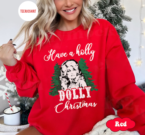 Vintage Santa Dolly Sweatshirt, Have A Holly Dolly Christmas Sweatshirt, Western Xmas, Retro Christmas Dolly Parton, Be A Dolly Xmas Shirt