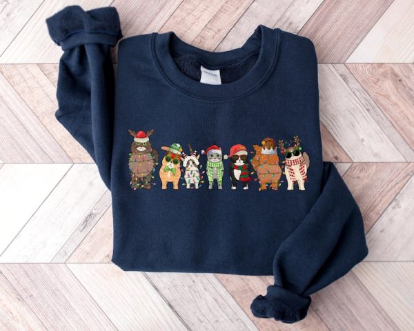 Meowy Christmas Sweatshirt,Happy Cat Year Shirt,Funny Christmas Cat Shirt,Cat Christmas Sweatshirt,Cats Sweatshirt,Cat Lover Christmas Shirt