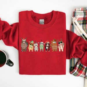 Meowy Christmas Sweatshirt,Happy Cat Year Shirt,Funny Christmas Cat Shirt,Cat Christmas Sweatshirt,Cats Sweatshirt,Cat Lover Christmas Shirt