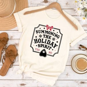 Summoning The Holiday Spirit Shirt Gift For Christmas,Shirt, Funny Christmas Shirt, Family Christmas Gift Shirt, Witchy Christmas Shirt,