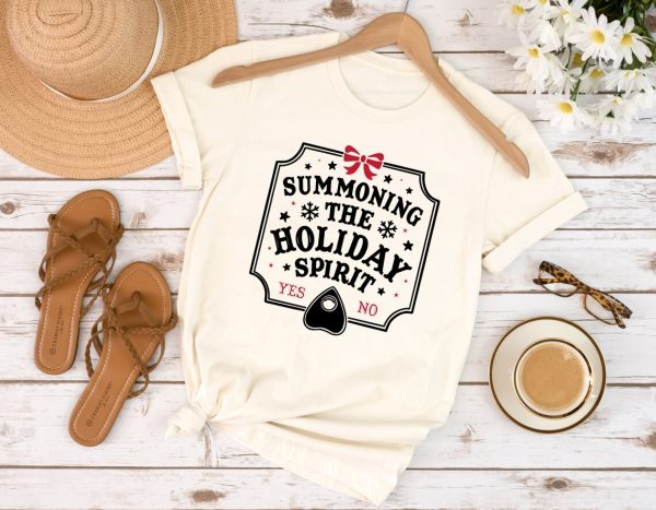 Summoning The Holiday Spirit Shirt Gift For Christmas,Shirt, Funny Christmas Shirt, Family Christmas Gift Shirt, Witchy Christmas Shirt,