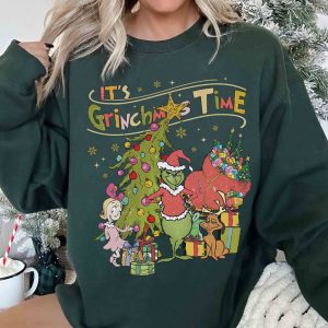 Retro It’s Grinchmas Time Shirt, Whoville Sweatshirt, Grinch Christmas Sweatshirt, Grinchmas Shirt, Christmas Sweater, Christmas Gift