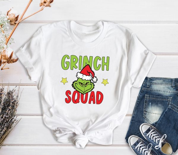 Grinch Squad Shirt, Christmas Grinch Shirt, Grinch Family Shirt, Christmas Pajamas Tee, Merry Grinchmas, Xmas Grinch T-shirt, Christmas Crew