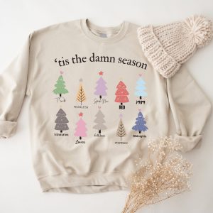 Tis The Damn Season Christmas Tree Shirt, Merry Christmas Sweatshirt, Holiday Party Sweater, Christmas Tree Shirt, Ugly Christmas Shirt