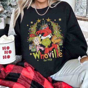 Retro Whoville Est. 1957 Shirt, Whoville Sweatshirt, Grinch Christmas Sweatshirt, Grinchmas Shirt, Christmas Sweater, Christmas Gift