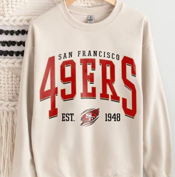 Vintage San Francisco Football Crewneck Sweatshirt, San Francisco Football Sweatshirt, Niners Sweatshirt, Football Fan Gifts