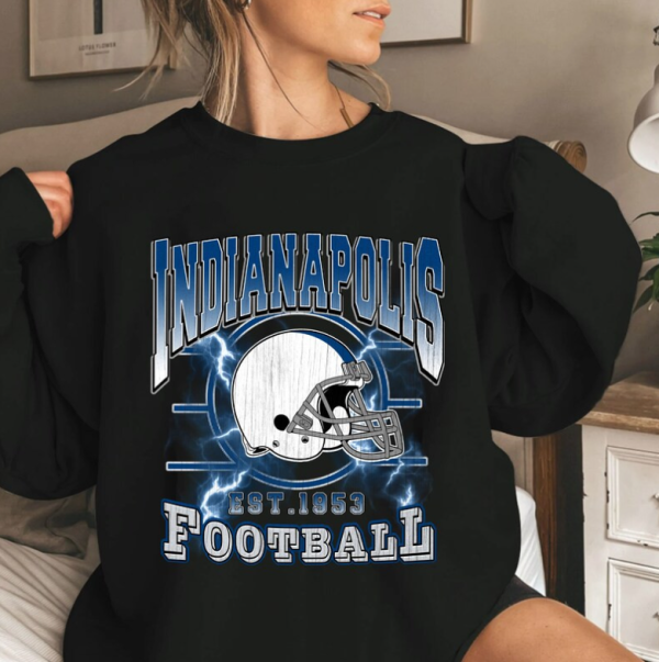 Vintage Bootleg NFL Indianapolis Colts Crewneck Sweatshirt, Football Hoodie, Sunday Helmet, Football Team T-Shirt, Trendy Football Shirt Game Day