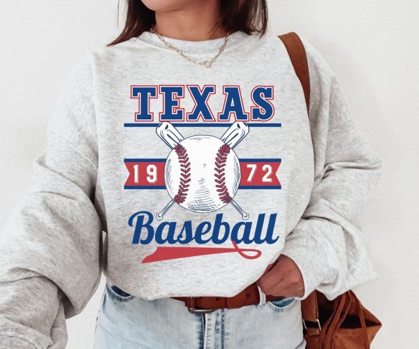 90s Vintage Texas Crewneck, Vintage Unisex Sweatshirt, Gift For Fan Baseball Club