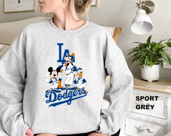 Vintage Retro Disneyland Sweatshirt, Diseyland Est 1955 Sweatshirt, IA Dodgers Baseball Fan, Disney Hoodie