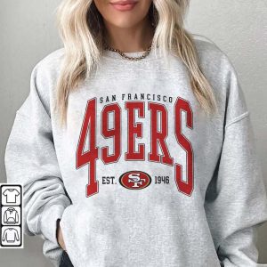 Vintage San Francisco Football Sweatshirt,SF Football Crewneck,Retro Niners Shirt,Gift for 49er Football Fan,SF Football Sweatshirt