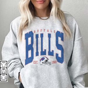 Vintage Buffalo Crewneck Football Sweatshirt, Women’s Buffalo Sweatshirt, Buffalo Football Hoodie, Football Fan Sport Sweatshirt