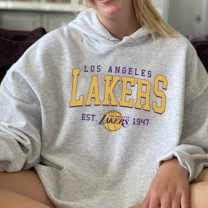 Vintage LA Basketball Sweatshirt, Vintage Los Angeles Lakers Sweatshirt, LA Crewneck Cute, Los Angeles Sweater Retro, Women LA Lakers Fan