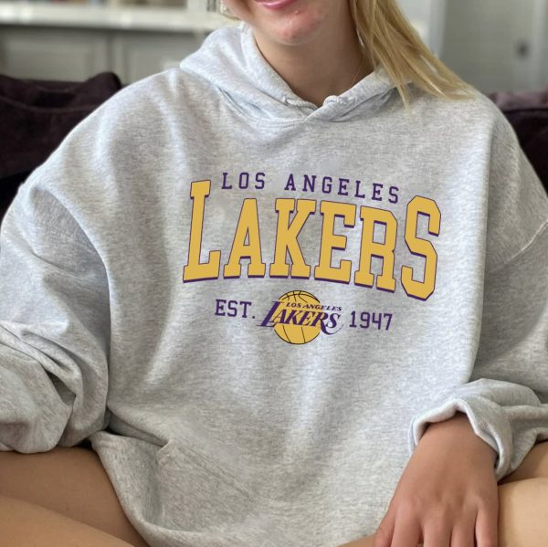 Vintage LA Basketball Sweatshirt, Vintage Los Angeles Lakers Sweatshirt, LA Crewneck Cute, Los Angeles Sweater Retro, Women LA Lakers Fan