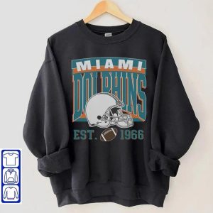 Vintage Miami Football Unisex Crewneck, Miami Dolphins Sweatshirt, American Football Sweatshirt, Miami Dolphins Fan Gifts, Miami Sweatshirt