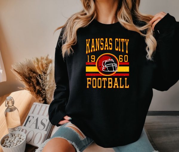 Vintage Kansas City Chiefs Red Sweatshirt, Trendy Kansas City Football Red Crew Neck, Chiefs Football Sweatshirt, Vintage Kansas Chief Shirt