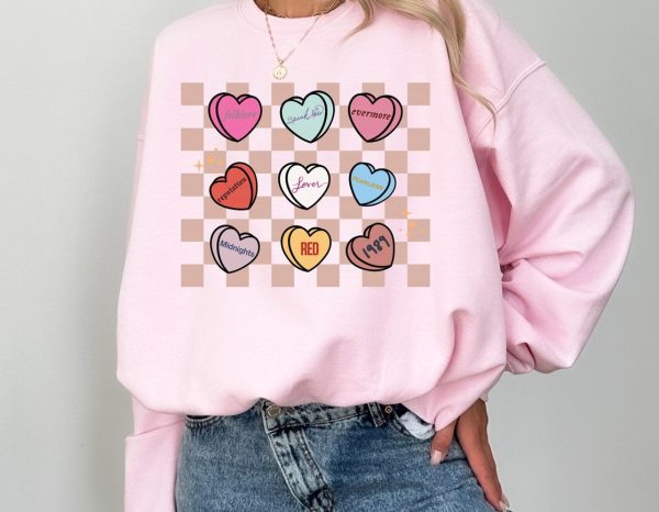 Swiftie Hearts T-shirt, Taylor’s Version Valentine Shirt, Funny Quotes On Sweatshirt, Love Quotes Hoodie, Trendy Shirts