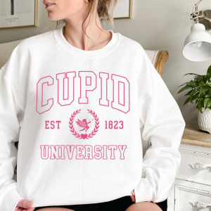 Cupid University Sweatshirt, Cute Valentine’s Day Shirt, Funny College Sweatshirt, Love Crewneck Sweatshirt, Cupid Sweater