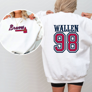 Braves 98 Sweatshirt, Wallen Hoodie, Wallen 98 Braves Sweatshirt,Braves 98 Sweatshirt, Wallen Sweater, Wallen 98 Braves Sweatshirt, Wallen Country Music Sweater, Western Sweater, Morgan Wallen Sweatshirt Wallen Country Music Sweater,