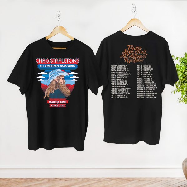 2024 All American Road Show Tour T-Shirt, Chris Stapleton Fan Gift Shirt, Chris Stapleton 90s Vintage Shirt, Chris Stapleton Country Music