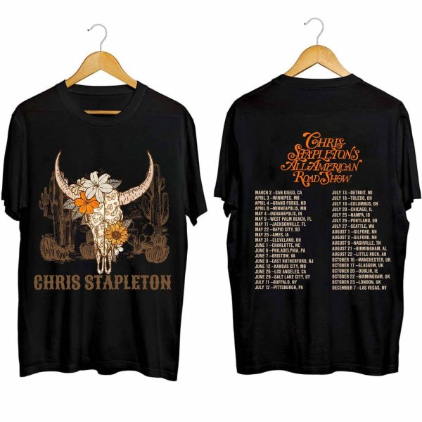 Chris Stapleton All American Road Show 2024 Tour Shirt, Chris Stapleton Fan SweatShirt, Chris Stapleton Country Music Tour Hoodie Fans Gift