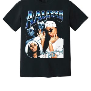 Aaliyah 90’s Vintage Style Bootleg T-shirt – Tribute to an Iconic R&B Queen