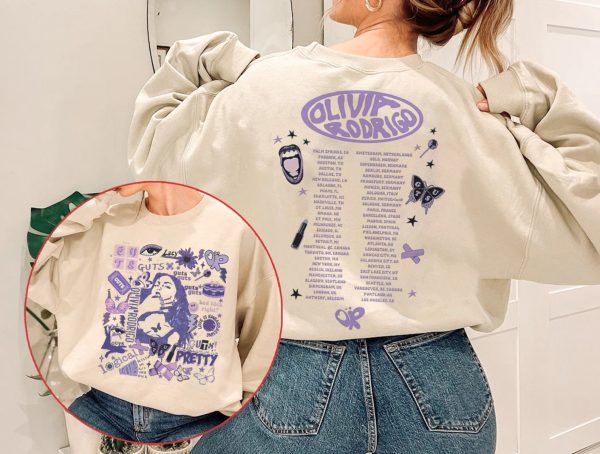 Vintage Oli-via Guuts 2024 World Tour Sweatshirt, Oli-via Rod-rigo Bad Idea Right T-Shirt, Olivia Guuts Album, 2024 Music Concert, Fan Gift