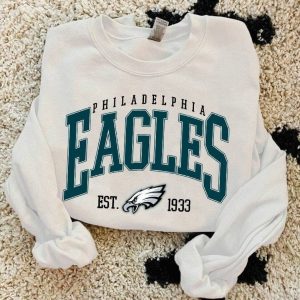 Philadelphia Football Sweatshirt, Football Shirt, Philadelphia Shirt, Philadelphia Eagles Fans Gift, Vintage Style Philly Football Crewneck