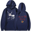 Bear & Slogan Graphic Drop Shoulder Hoodie, Vintage Sweatshirt