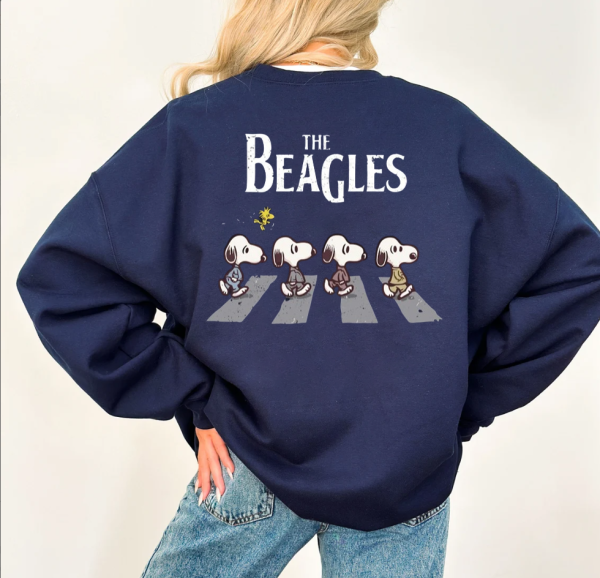 Snoopy Shirt, The Beagles Sweatshirt, Abbey Road Inspired Shirt, Fall Dogs Shirt, Funny Beatles Inspired Apparel, Cartoon Sweater, Snoopy