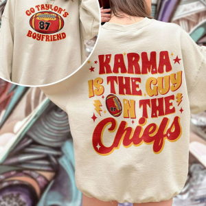 Karma Is The Guy On The Chiefs Shirt, Chiefs Era Tshirt, Go Taylor’s Boyfriend Tee, Chiefs Karma, Kansas City Football Tee Gift