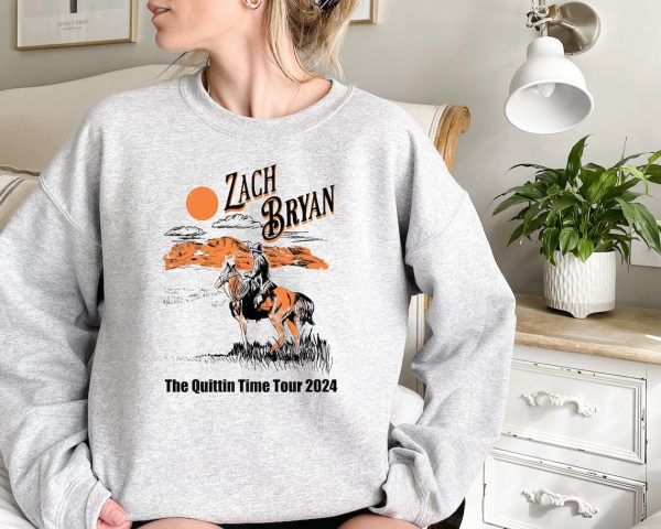 Zach Bryan The Quittin Time Tour 2024 Sweatshirt, Country Music Singer, Zach Bryan Merch, Zach Bryan Fan Shirt, The Quittin Time Tour Hoodie