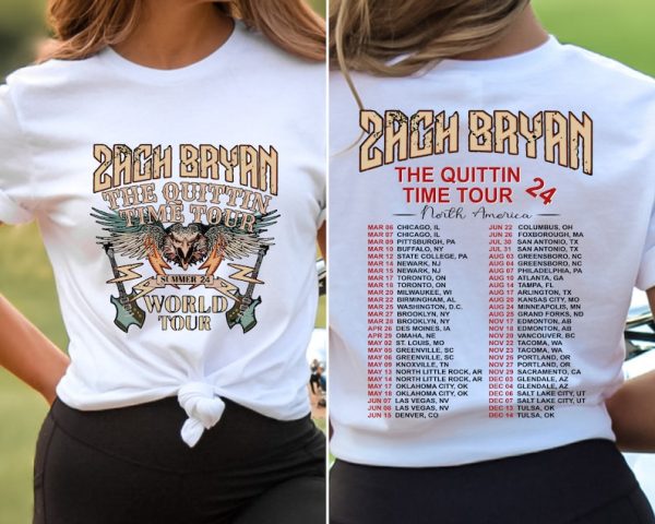 Zach Bryan The Quittin Time Tour 2024 Sweatshirt, Country Music Singer, Zach Bryan Merch, Zach Bryan Fan Shirt, The Quittin Time Tour Hoodie