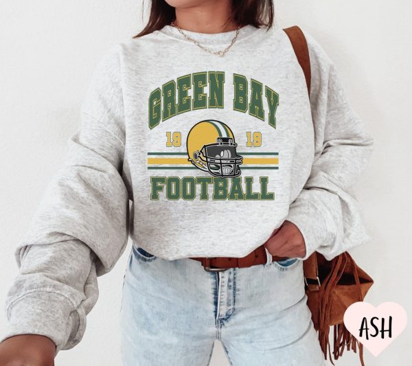 Vintage Gr.een Bay Sweatshirt, Football Lover, Football Hoodie, Football Shirt, Retro Gr.een Bay Crewneck Sweat