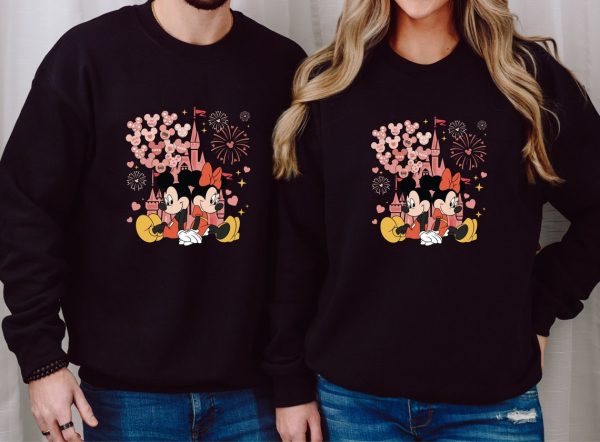 Disney.land Valentine Sweatshirt, Mick.ey and Min.nie Valentine sweater, Valentine’s Day Gifts, Funny Valentine’s Day Hoodie, Gift For Her