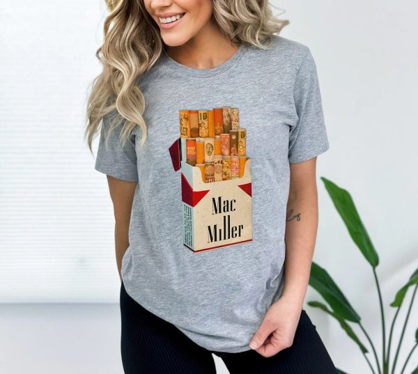 Ma.c Mi.ller Cigarette Box Vintage Shirt 90s Mac Miller M.erch Hoodie Sweatshirt Graphic Tees Mac Miller Shirt Handmade Clothing Mac Miller