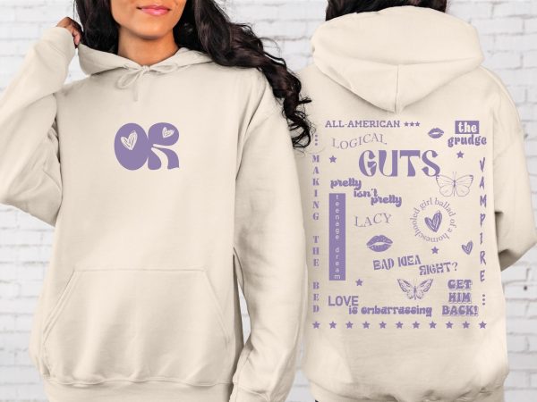 Oliv.ia Rodr.igo Guts Sweatshirt, Guts World Tour Sweatshirt, Guts Hoodie, Ol.ivia Ro.drigo Hoodie, Guts Tracklist, Oliv.ia R.odrigo Concert Gift