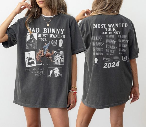 Vintage Bad Bunny Most Wanted Tour Sweatshirt, Nadie Sabe Lo Que Va A Pasar Mañana , Bad Bunny Shirt, Bad Bunny merch, MONACO, MR. OCTOBER