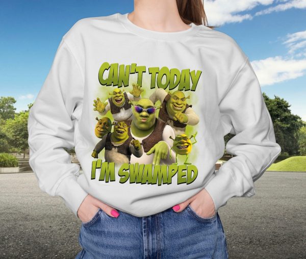 Can’t Today I’m Swamped Shrek 90s Comfort Colors Shirt, Shrek Fiona Princess Shirt, Disney Fiona Princess Shirt, Funny Shrek Trending Tee