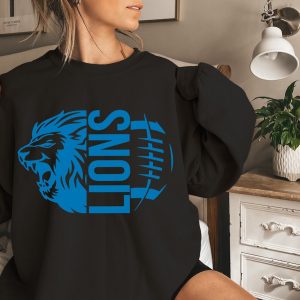 Vintage De.troit Football Sweatshirt Lio.ns Football Crewneck Retro Style Lio.ns Shirt Gift for Lions Football Fan Detroit Lions Gift Michigan