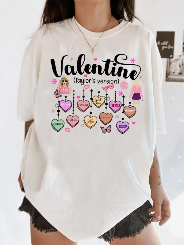 Swi.ftie Valentine Shirt, Valentine Taylo.r’s Version Shirt, Valentines Tay.lor Conversation Hearts Shirt, Gift For Swifties, Taylor Valentine